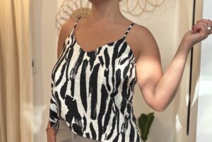 Blusa de Seda, Estampada