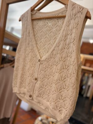 Chaleco Hilo calado talle Unico