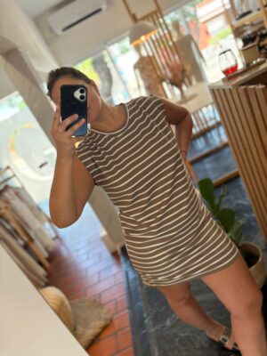 Vestido Rayado Corto | 1477